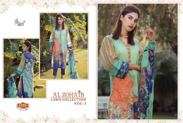 SF Al Zohaib Lawn Collection 2 Fancy Cotton Embroidery Pakistani Salwar Collection